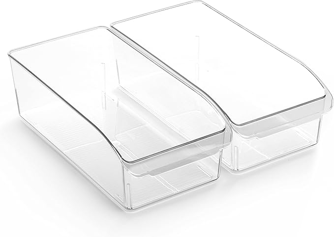 BINO | Plastic Storage Bins, Small | THE CURVE COLLECTION | Multi-Use Organizer by BINO