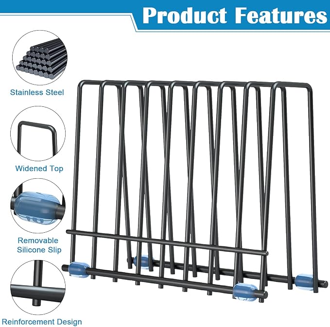 Reusable Storage Bags Rack, Stainless Stand - Image 2