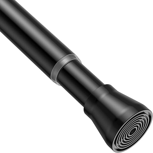 MEXAU 1Pack Spring Tension Curtain Rod 27-50 inch Black Small Tension Rod | by MEXAUSPRINGCURTAINRODS