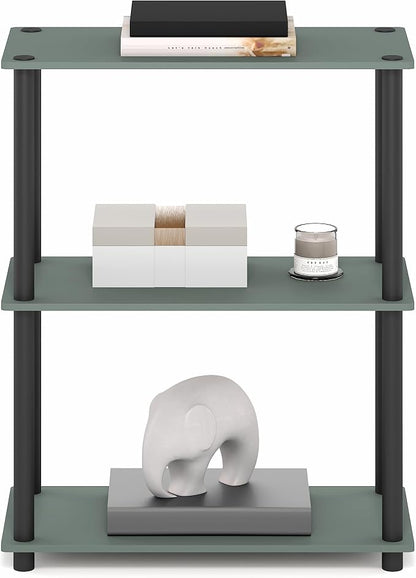 Furinno Turn-N-Tube Storage Shelves, 3-Tier Book Shelf, Corner Shelf, Toolless - Image 4