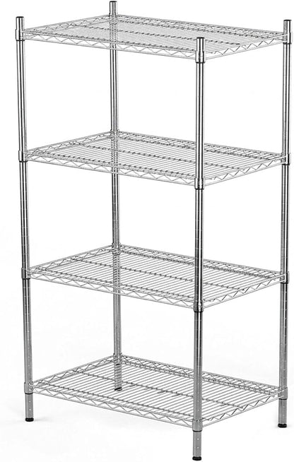 APLSS NSF 4-Tier Chrome Storage Shelves, Dry Environments, Commercial Heavy by HECMAC
