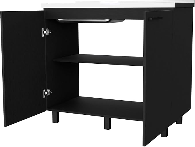 Oklahoma 2 Utility Sink & Cabinet, Interior Shelf, Aluminum Countertop - Image 6