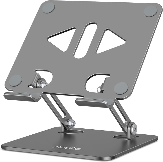 Adjustable Tablet Stand Holder for Desk, Desktop Tablet Holder, Foldable by Aoviho