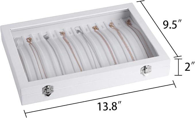 Frebeauty 15 Hooks Necklace Tray, Neckalce Organizer - Image 2