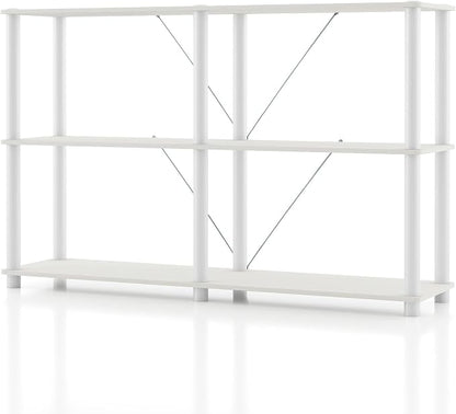Homes: Inside + Out Apexa Modern 3-Tier Extra Wide Shelving Units, Collectibles by HOMESInsideOut