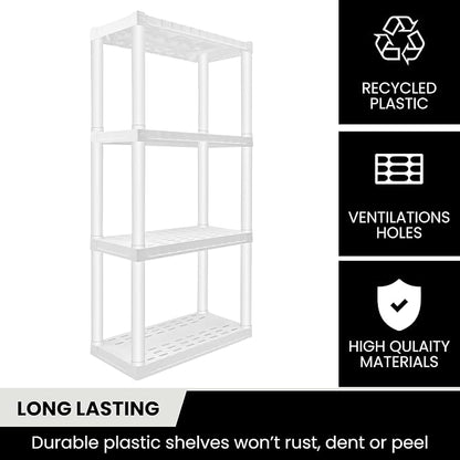 Oskar 4-Tier Storage Shelf, Heavy Duty Shelving Unit, 400 lbs, Laundry Room - Image 8
