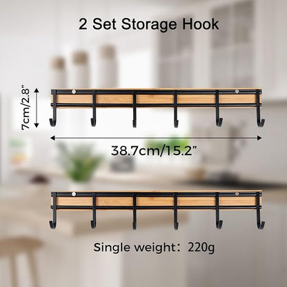 Kitchen Utensil Hanger, Wall Mout Kitchen Utensil Holder Organizer Rack - Image 7