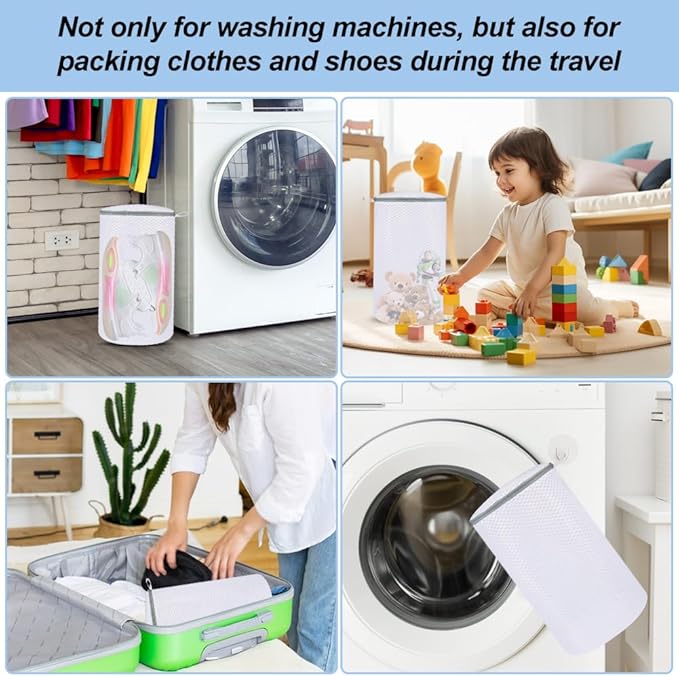 Vivifying Shoe Washing Machine Bag, 2 Pack Honeycomb Mesh Laundry Bag - Image 6