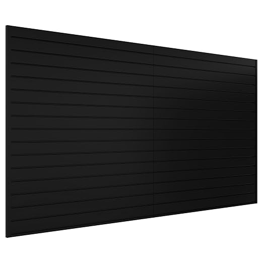 Slatwall Panel 8 FT x 4 FT, Interlocking Slat Wall Paneling, Wall Mounted PVC by Neoaider