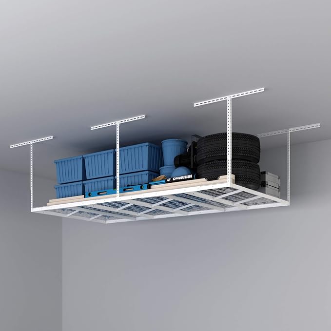 FLEXIMOUNTS Pro 4x8 Overhead Garage Storage Rack, Adjustable Storage - Image 2