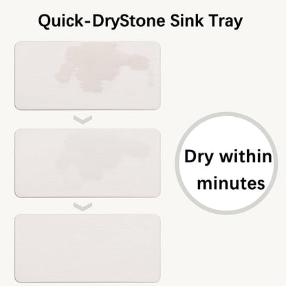 2 Pcs Water Absorbing Stone Trays, Kitchen/Bathroom Sink Soap Dish, Diatomite - Image 7