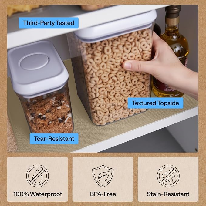 GORILLA GRIP DripGuard Shelf Liner, Non-Adhesive Drawer and Kitchen Cabinet - Image 5
