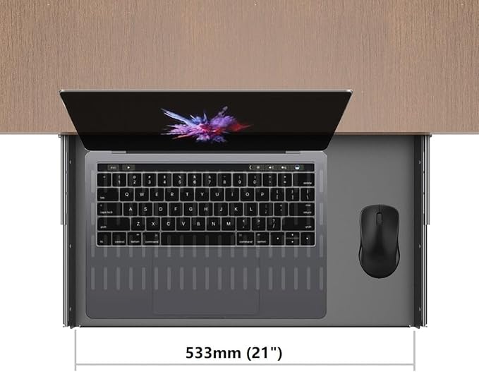 JINGCHENGMEI 21 inch Sliding Under Desk Laptop Mount - Image 3