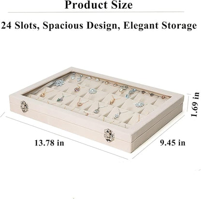 Jewelry Box Necklace Organizer Tray Necklace Display Case - Image 2