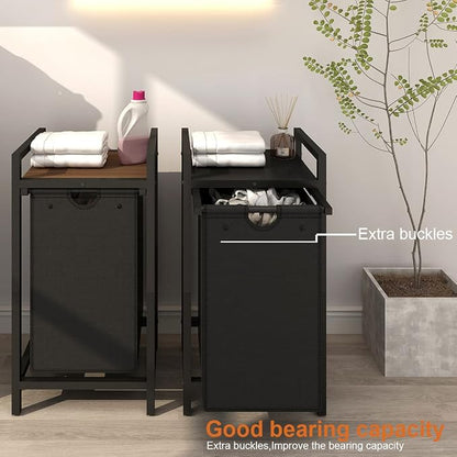 LAATOOREE Laundry Hamper, Two-Color Laundry Basket - Image 5
