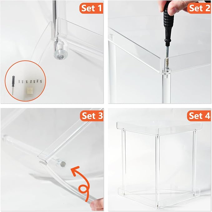 Bathroom Counter Organizer Countertop 2 Tier Storage Acrylic Corner Makeup - Image 3
