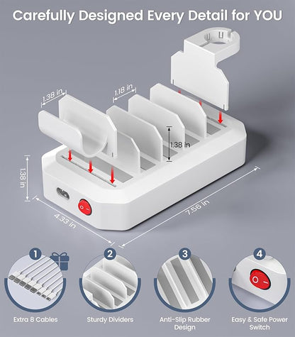 95W Fast Charging Station for Multiple Devices【UL & FCC Tested Safer Charging】 - Image 7