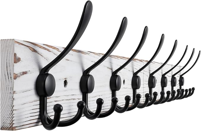 32.2'' Large Coat Rack Wall Mount Coat Hooks by Kuhome