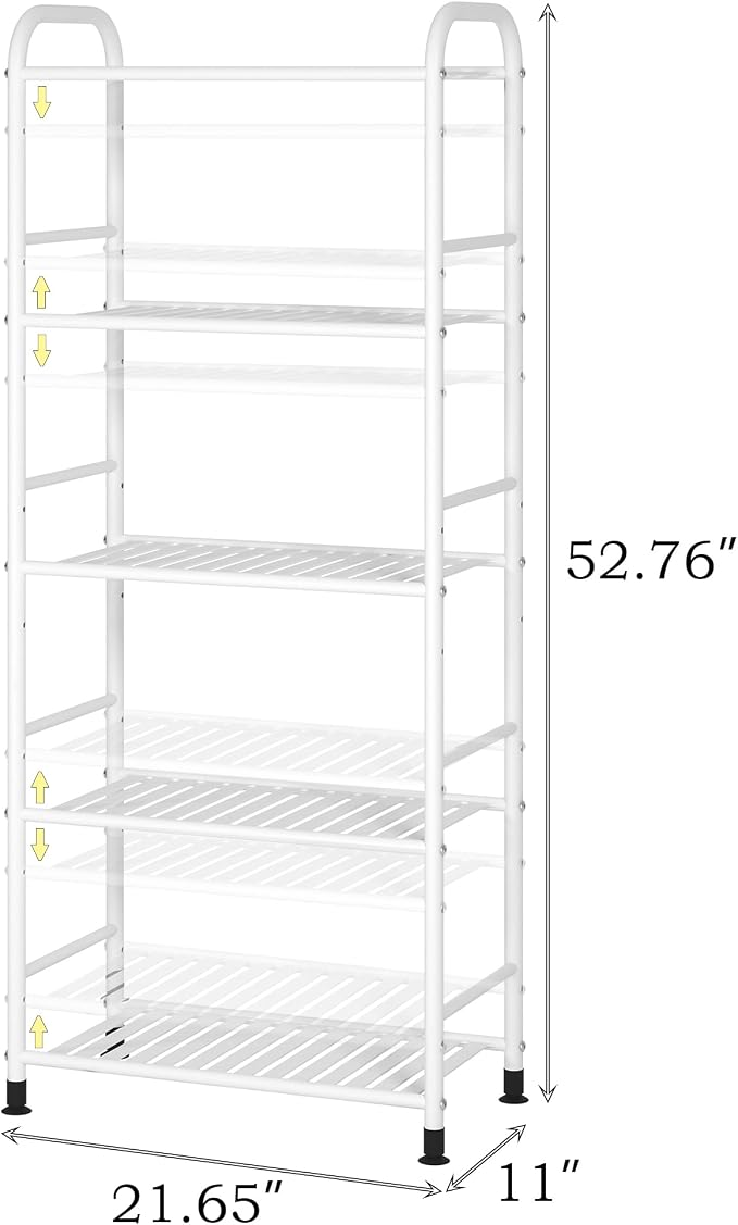 JSB 5-Tier Adjustable Shelving Unit, Heavy Duty Storage Rack Organizer Metal - Image 3