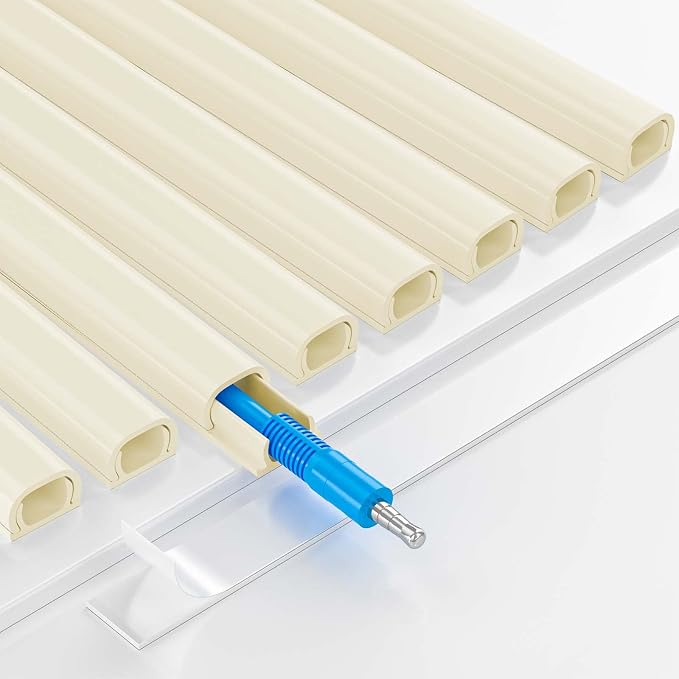 Yecaye 128in Wall Cord Hider for 1 Mini Wire, On-Wall Cord Cover Channel - Image 9