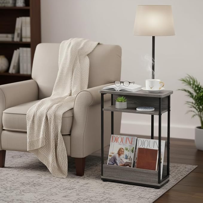 Narrow Side Table, 3-Tier Slim End Table - Image 7