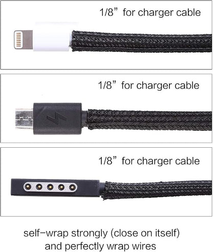 Alex Tech 25ft - 1/8 inch Cord Protector Wire Loom Tubing Cable Sleeve Split - Image 3