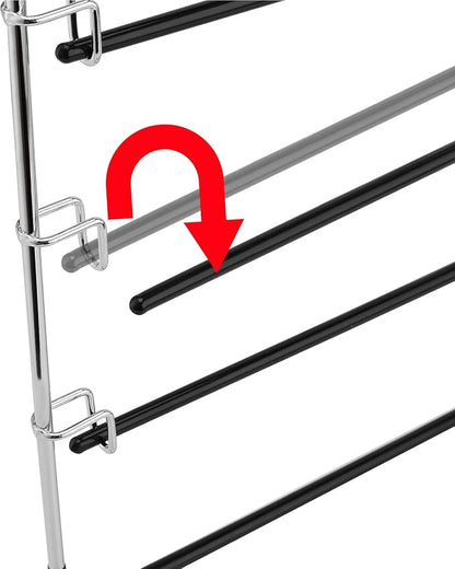 JAPCHET 6 Pack Non Slip Space Saving Pants Hangers - Image 3