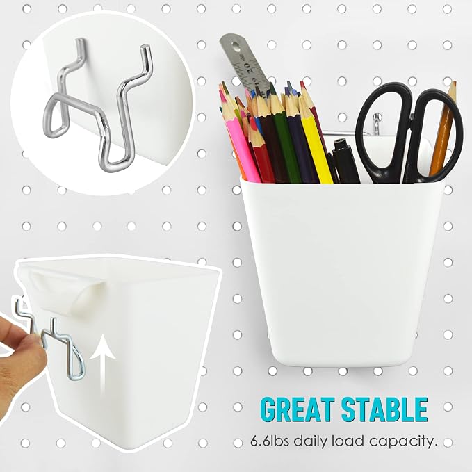 G.CORE Peg Board Organizer 21 Pack, Pegboard Accessories - Image 4