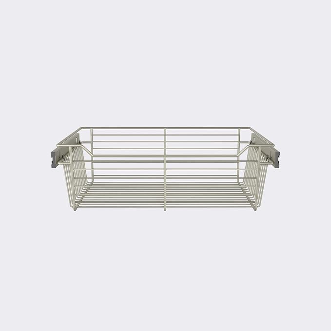 Classic 24" Closet Wire Basket in Satin Metal - Image 2