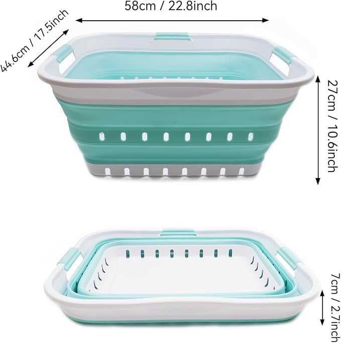 SAMMART 42L Collapsible Plastic Laundry Basket - Image 3