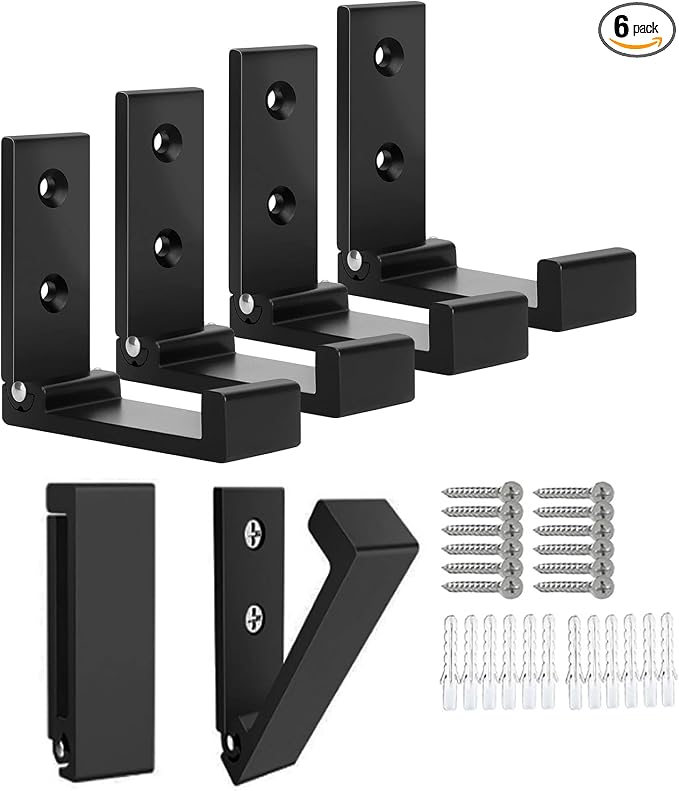 OHIYO Folding Coat Hooks 6pcs Foldable Hook Wall Mounted by OHIYO