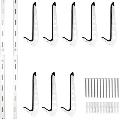 5 Board Surf Rack Wall Mount for Surfboard, Snowboard Storage Adjustable Wall - Image 8
