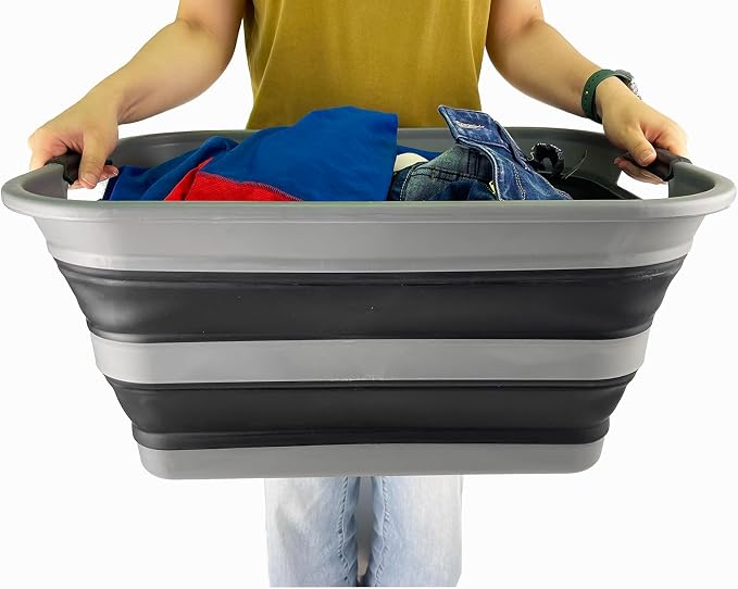 SAMMART 42L Collapsible Plastic Laundry Basket - Image 5