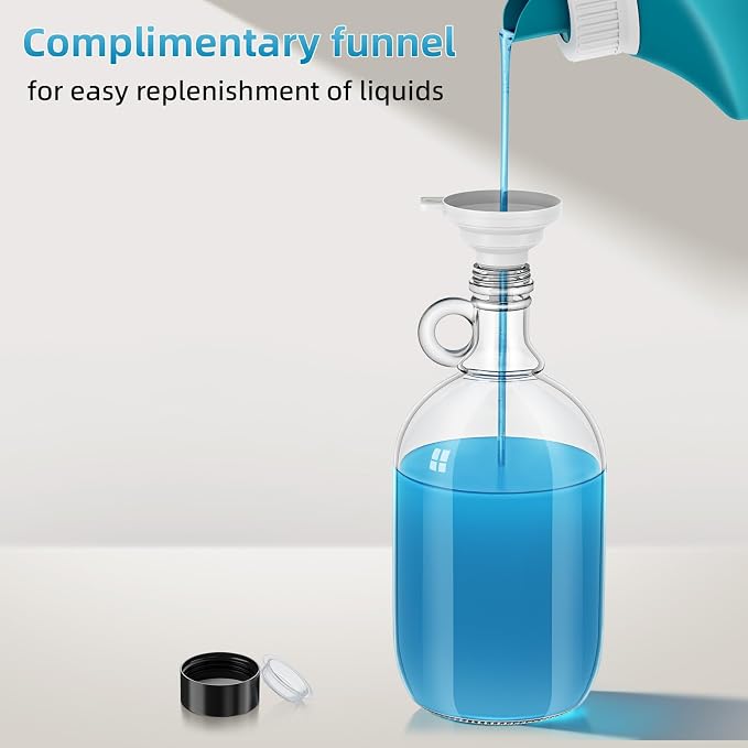 Laundry Detergent Dispenser, 64oz Fabric Softener Dispenser, Glass Liquid - Image 5