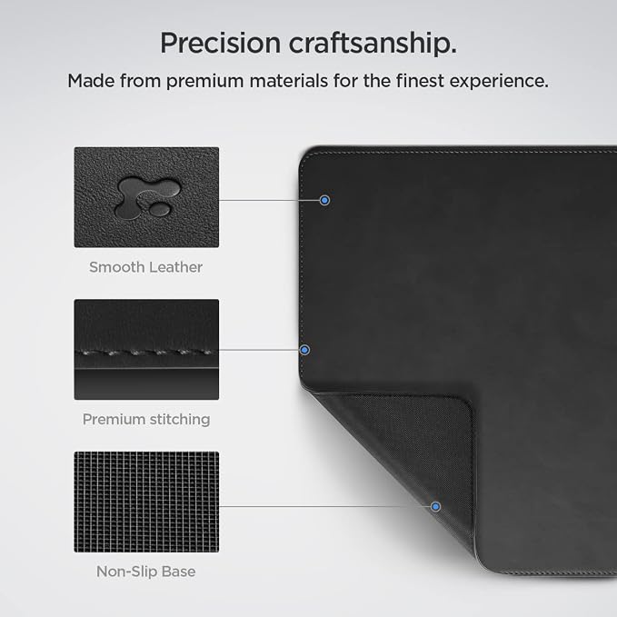 Spigen Desk Pad 35.4" x 15.7" Non-Slip Base Waterproof PU Leather Desk Mat Desk - Image 5