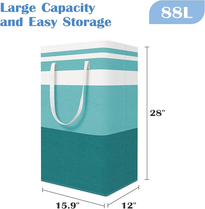 BlissTotes 3-Pack Laundry Basket, Freestanding＆Waterproof Laundry Hamper - Image 2