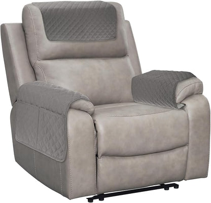 uxcell 3 PCS Armrest Covers, Couch Arm Cover Furniture Protect Slide Recliner by uxcell