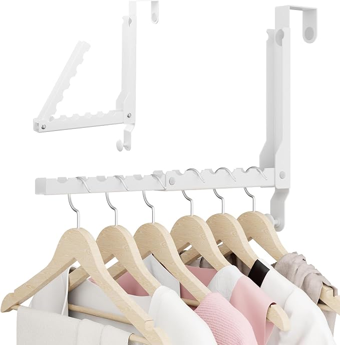 Over The Door Hanger Folding Clothes Drying Rack, Double Fold Hanging Door by BAKON