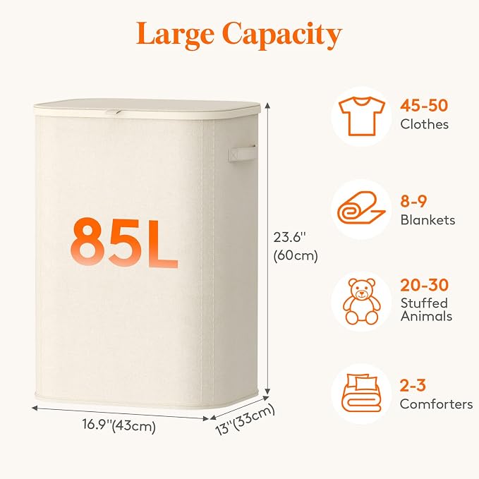 Lifewit 85L Large Laundry Basket - Image 2
