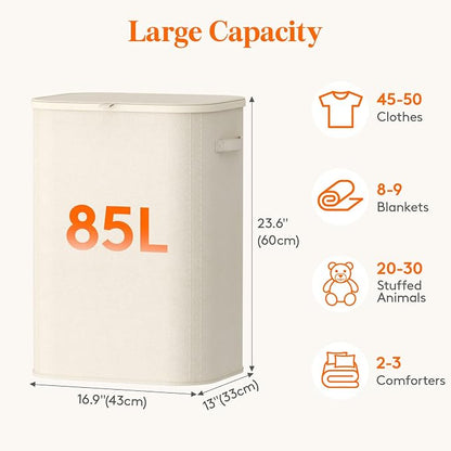 Lifewit 85L Large Laundry Basket - Image 2