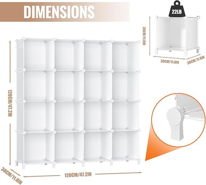 Neprock 16 Cubby Storage Organizer, Closet Clothes Storage Organizer, Cube - Image 3