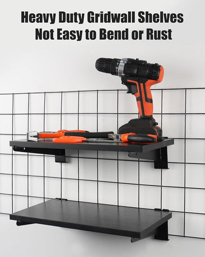 3 Pcs Gridwall Shelf with Metal Brackets, Visualizer, Workbench and Bitchenette - Image 4