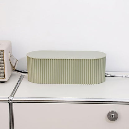 Green Cord Organizer Box, Plastic Cable Management Box - Image 9