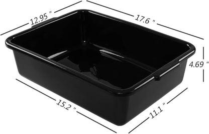Gloreen 4 Pack Bus Box Commercial, 13 L Dirty Dish Bin Utility Tub - Image 2