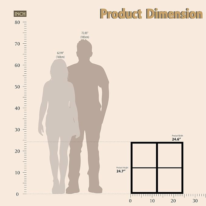 WannabeMyself【2026 Wooden Thick Frame】 4 Cube Storage Organizer - Image 6