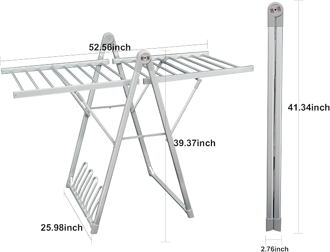 Electric Heating Clothes Drying Rack, Foldable Clothes Drying Rack, Suitable - Image 3