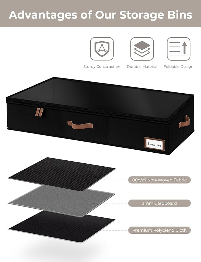 StorageWorks Large Under Bed Storage Containers - Image 4