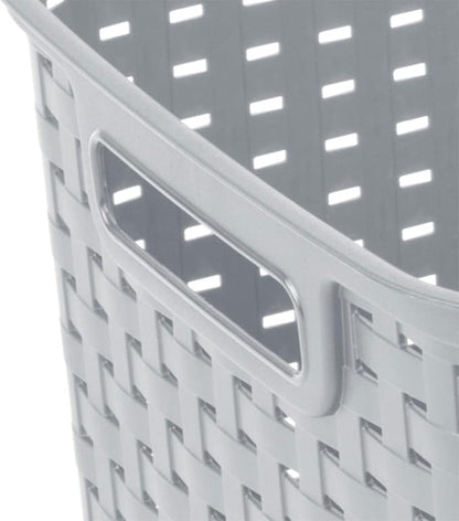 Sterilite 12-Pack Tall Weave Basket, Wicker-Style Plastic Open Storage Bin - Image 6