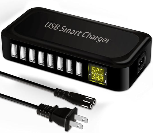 USB Charging Station, Ziwodiv 8-Port 60W/12A USB Charger Station, Compact by ZIWODIV