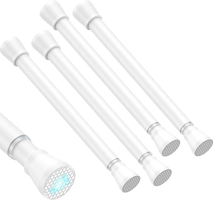 Small Tension Rod 16 to 26 Inch White Spring Curtain Rod No Drilling Spring by ZipGloTensionRod